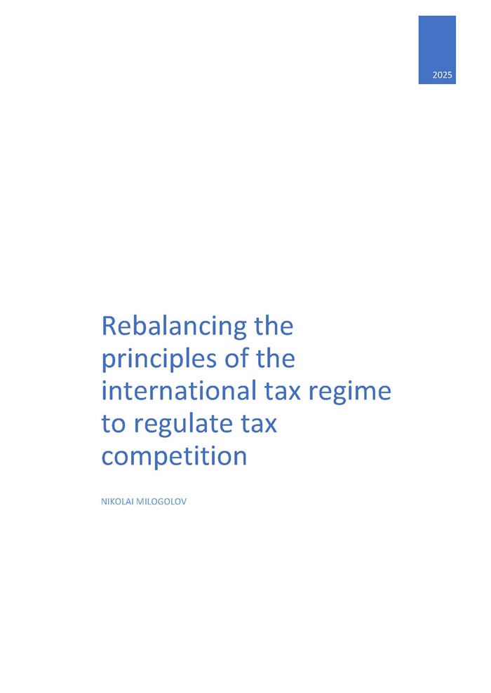Rebalancing the principles of the international tax regime