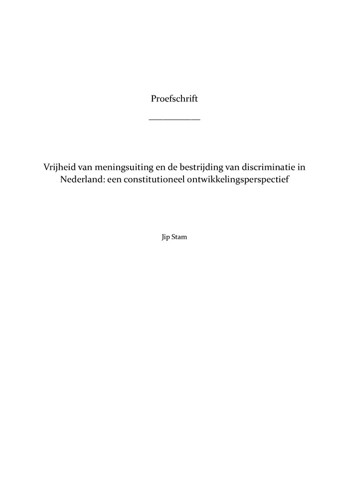 Vrijheid van meningsuiting en de bestrijding van discriminatie